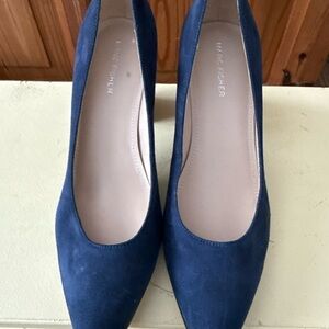 Marc Fisher Women's Navy Suede Heels